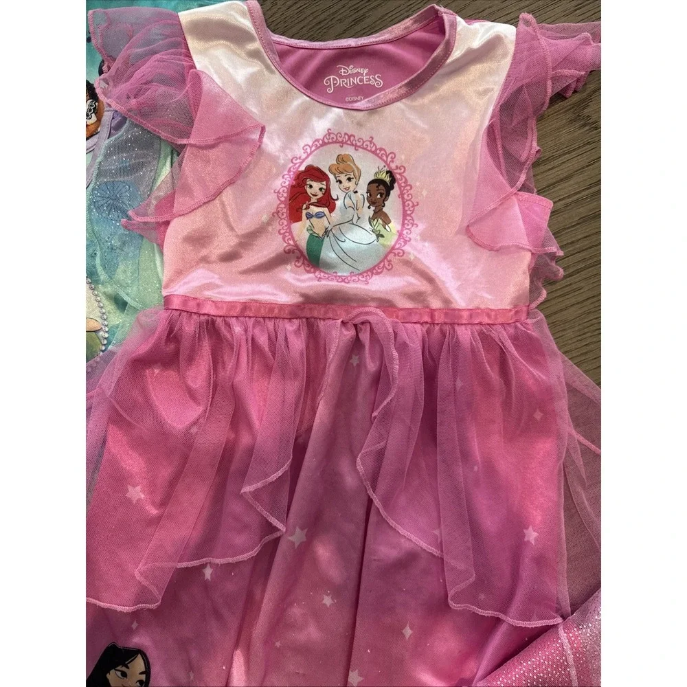 Lot Of 6 Disney Princess Nightgowns Size 6 - Picture 3 of 11
